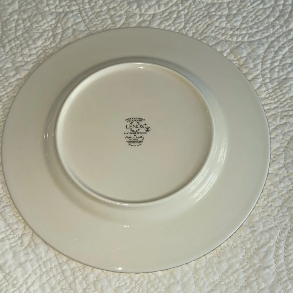 Lenox Winter Greetings Cardinal Plate / 10.5” 1995 Holiday Fine China USA Made - Picture 10 of 11